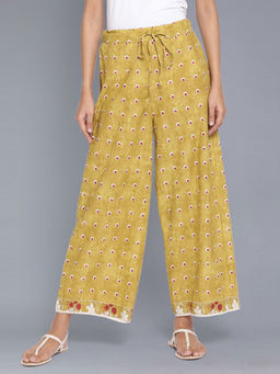 W - Yellopolka Print Parallel Pants