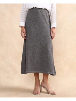 RAREISM - Adiyaman B Dark Grey A-Line Midi Skirt