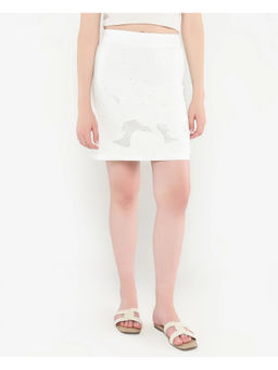 RAREISM - Quitti-B Light White Regular Mini Skirt