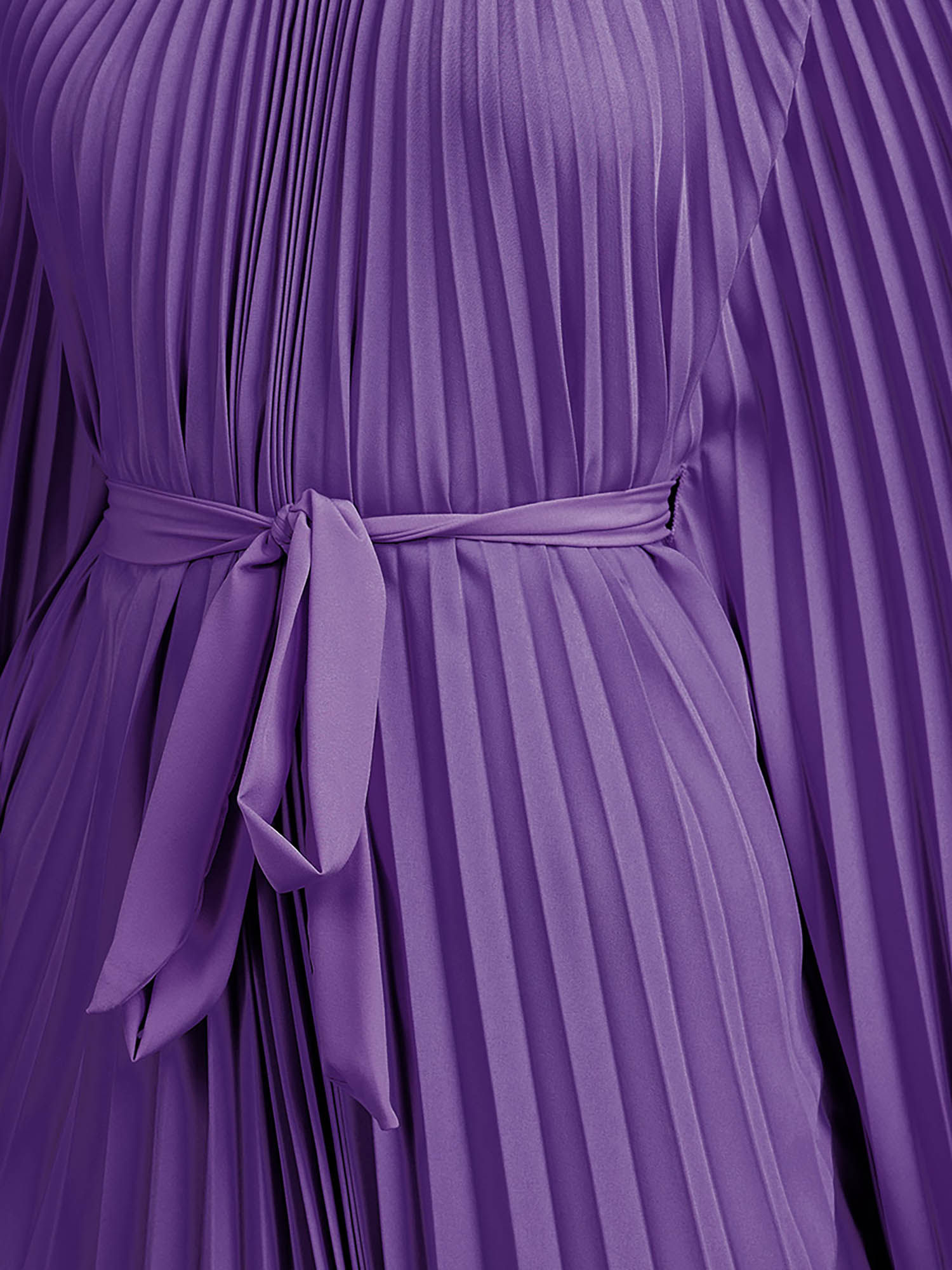 Buy Styli Women Purple Accordion Pleats Handkerchief Hem Midi