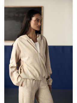 Muvazo - Neutral Weave Hoody Jacket