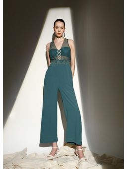 THE SILK LOVE - Forest Green Evara Jumpsuit