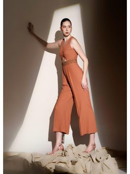 THE SILK LOVE - Rustic Orange Evara Jumpsuit