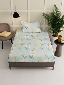 BIANCA - Extra Smooth Micro Single Bedsheet -2Pc Set Floral-Sage (Single)