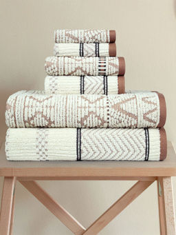 MYTRIDENT - Indulgence By The Fire Place Towel Set,100% Cotton, PEB-ZEN (L)