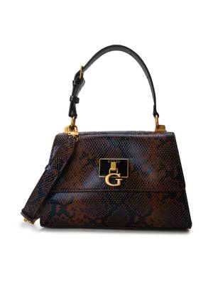 Buy Guess Stephi Top Handle Flap Chocolate Handbags Online