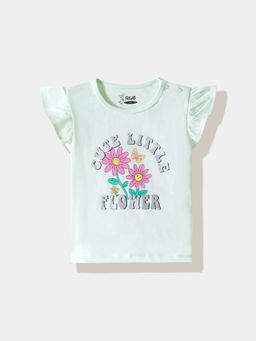 R&B - Graphic Regular Girls T-Shirt Green