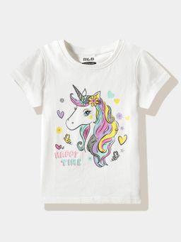 R&B - Graphic Regular Girls T-Shirt White