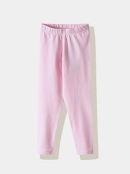 R&B - Solid Fitted Girls Leggings Pink