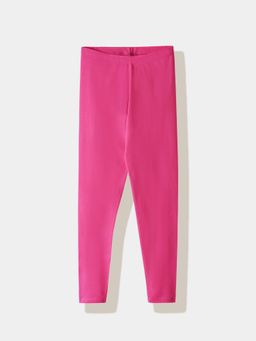 R&B - Solid Fitted Girls Leggings Pink