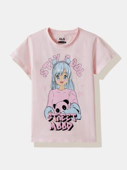 R&B - Graphic Regular Girls T-Shirt Pink