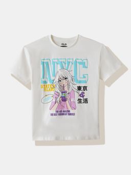 R&B - Graphic Regular Girls T-Shirt White