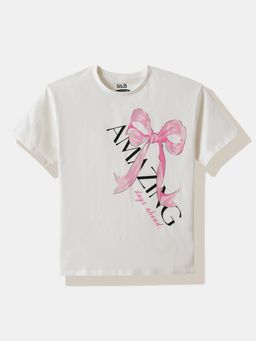 R&B - Graphic Regular Girls T-Shirt White