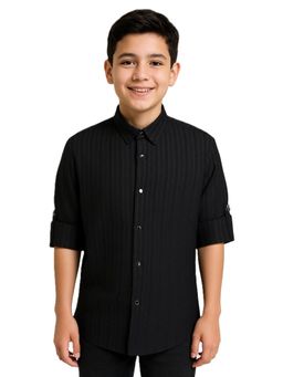 CHARCHIT - Boys Full Sleeves Shirt Black