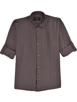 CHARCHIT - Boys Full Sleeves Shirt Brown