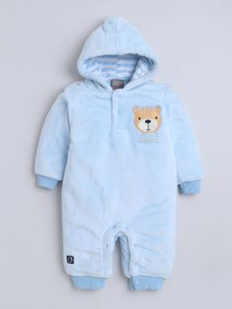 Little Kangaroos - Baby Boys Fur Romper Blue