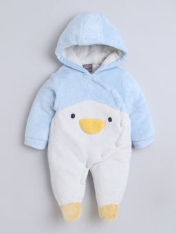 Little Kangaroos - Baby Boys Fur Romper Blue