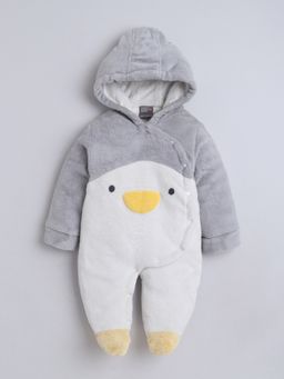 Little Kangaroos - Baby Boys Fur Romper Grey