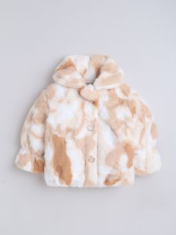 Little Kangaroos - Girls Fur Quilted Jacket Multi-Color