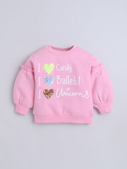 Little Kangaroos - Girls Fur Sweatshirts Pink