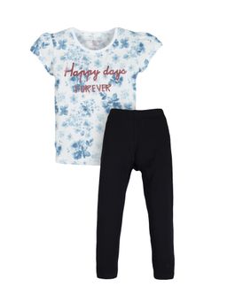 PLUM TREE - Girls Floral Print Co-Ord Set Multi-Color (Pack of 2)