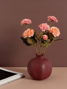 Bonhomie - Brown Solid Fruit Shaped Ceramic Vase