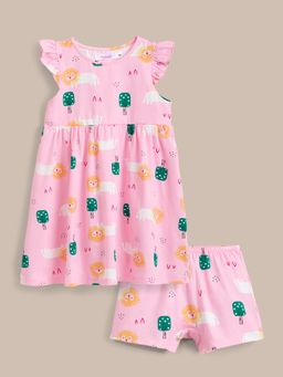 Hopscotch - Sweet Popsicle Ruffle Dress with Bloomer