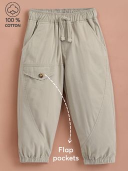 Hopscotch - Monochrome Utility Cotton Joggers Pant