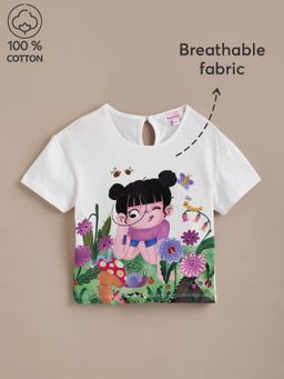 Hopscotch - Fairy Tale Garden Cotton T-shirt