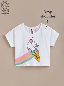 Hopscotch - Rainbow Scoop Cotton T-shirt