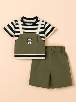 Hopscotch - 2-Pc Classic Stripe T-shirt with Shorts