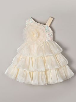 Hopscotch - Rose Detail Tiered Dress