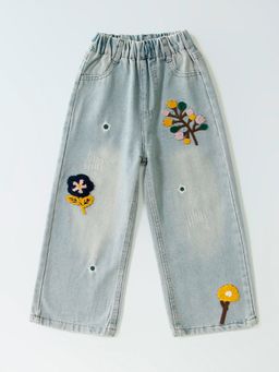 Hopscotch - Botanical Scatter Pattern Jeans