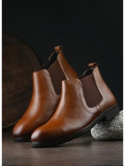 EGOSS - Men Brown Chelsea Boots