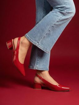 JODYHUB - Women Red Block Heels