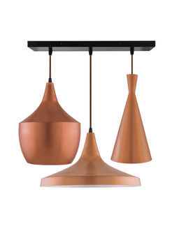 Homesake - Linear Chandelier Modern Tri-Nordic Rose Gold