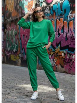 Lounge Dreams - Green Basic Casual Co-Ord (Set of 2)