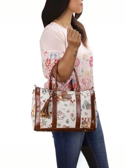 The Clownfish - White Printed Womens Handbag