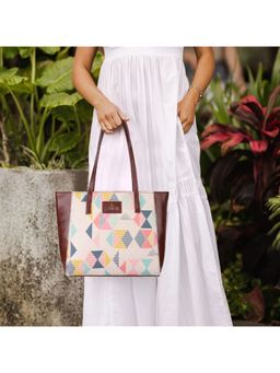 The Clownfish - Multi-color Geometric Printed Womens Handbag