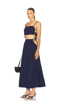 ADRIANA DEGREAS - Geometric Top And Voluminous Skirt Set