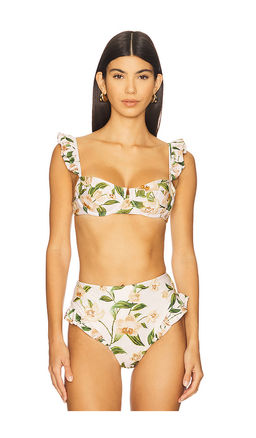 Agua by Agua Bendita - Kiwi Bikini Top in Orquidea