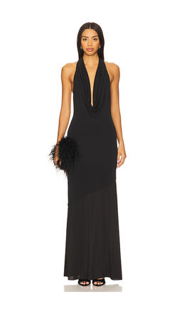 Alice + Olivia - Dani Midi Dress With Sheer Panel