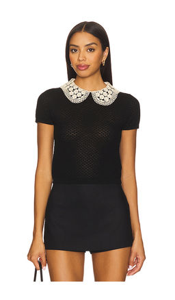 Alice + Olivia - Ciara Short Sleeve Pullover With Collar
