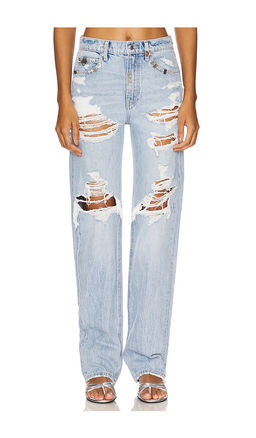 Alexander Wang - Distressed Ez Mid Rise Jean