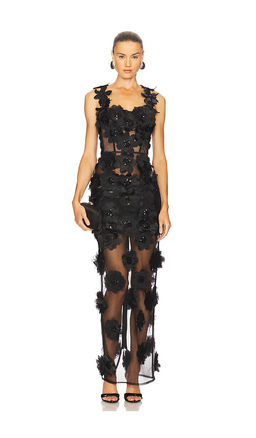 Bronx and Banco - Rosalie Noir Maxi Dress