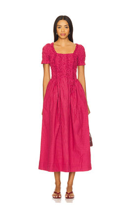 Damson Madder - Raphaela Ruffle Midi Dress