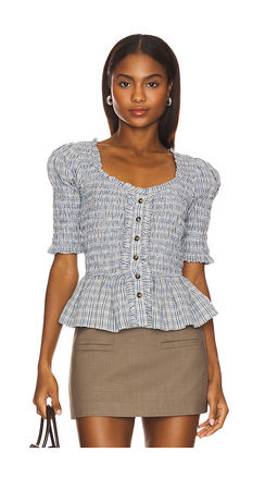 Damson Madder - Mansi Shirred Blouse