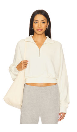 Eterne - Cropped Half Zip Sweatshirt