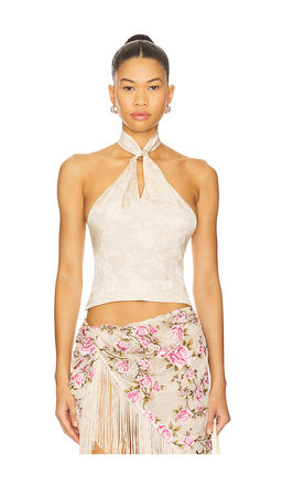 For Love & Lemons - Esme Silk Jacquard Top