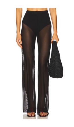 Good American - Gauze Mesh Wide Leg Pant